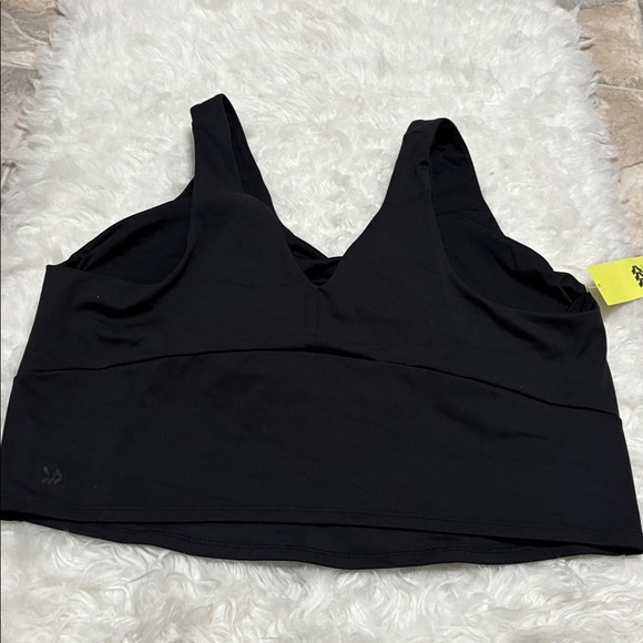NWT All In Motion Black Flex V-Neck Cropped Sports Bra Size 3X - Picture 9 of 16